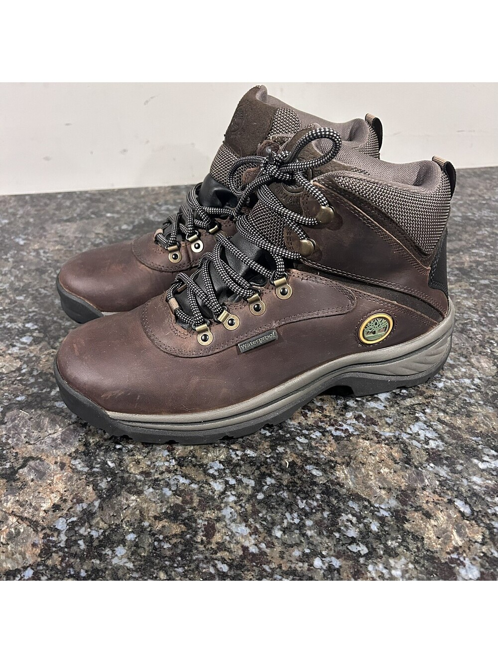 Timberland White Ledge Mid Waterproof Hiking Boots Men's Brown Leather  13 Wide